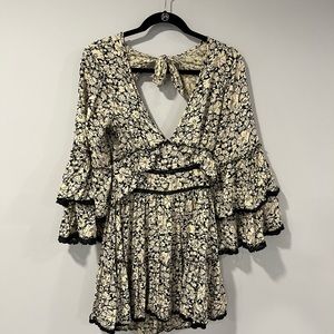 Free people flowy open back dress